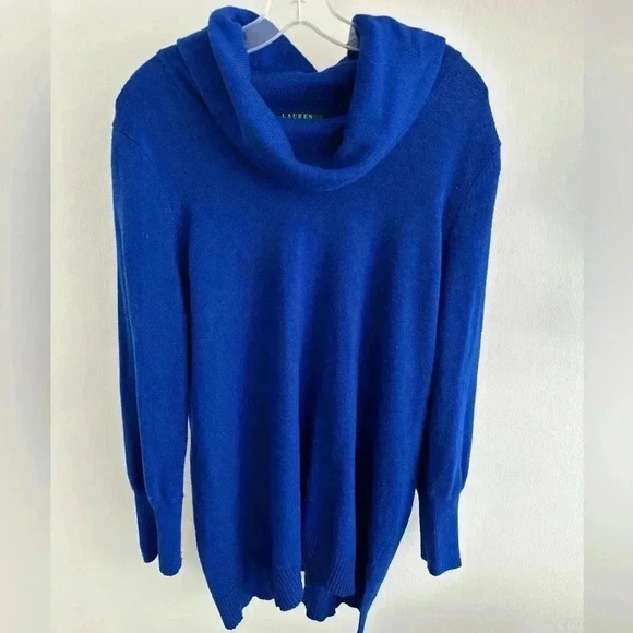 Lauren Ralph Lauren Women's Turtleneck Blue Sweater Size 1X - Picture 1 of 7